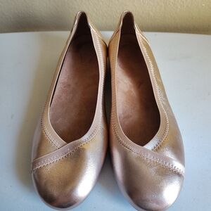 Vionic Women's Caroll Rose Gold Metallic Ballet Flats Sz 7.5 Casual Party